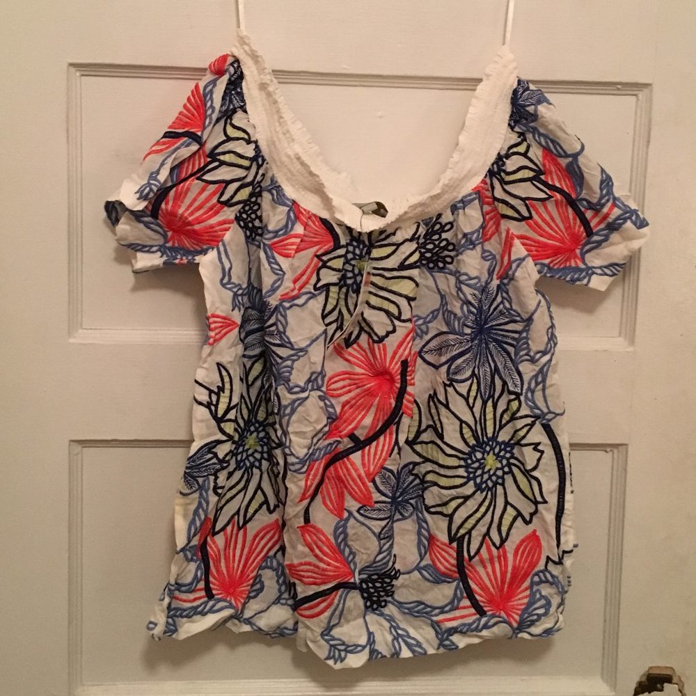 off the shoulder flower top